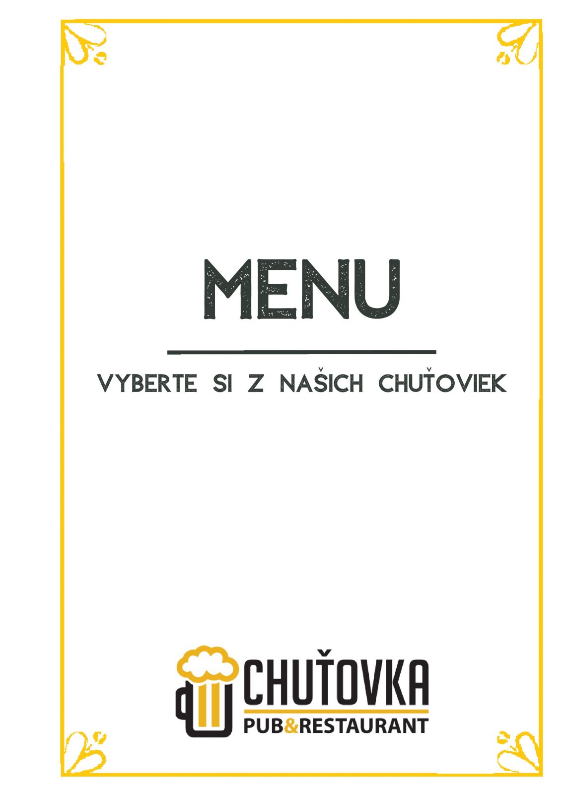 Jedálny a nápojový lístok