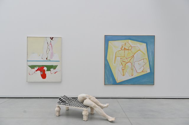 Pohľad do výstavy v Museum Liaunig, zľava: Adriena Šimotová, František Štorek, Maria Lassnig © Museum Liaunig